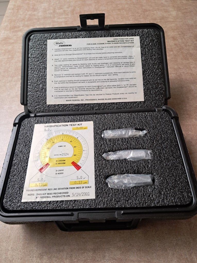 Mahr Federal AMR-12 Magnification Test Kit