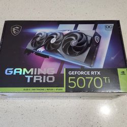 MSI nvidia Geforce RTX 5070 Ti 16G gaming trio OC 16gb GDDR7 PCI express gen 5 graphics card 