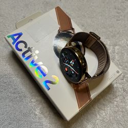 Unlocked Samsung Galaxy Watch Active 2 44MM Gold Stainless Steel - Link Bracelet