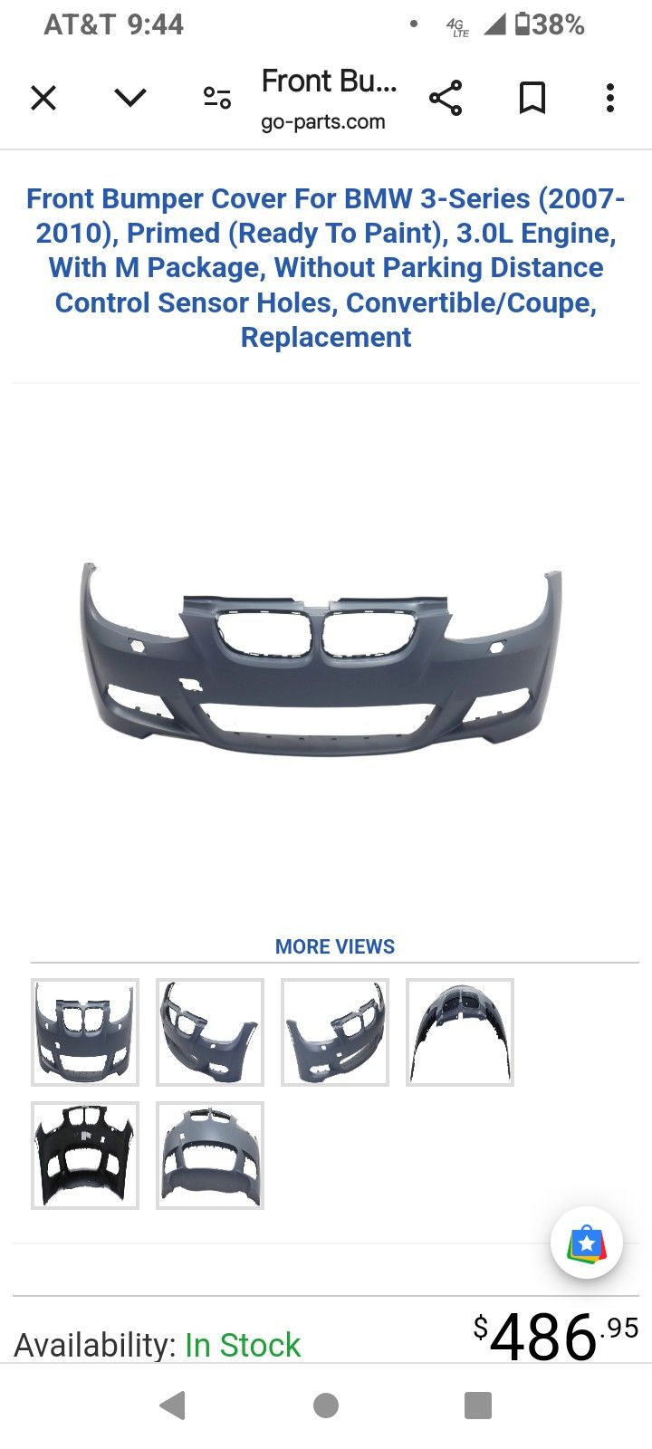 Bmw Bumper Cover
