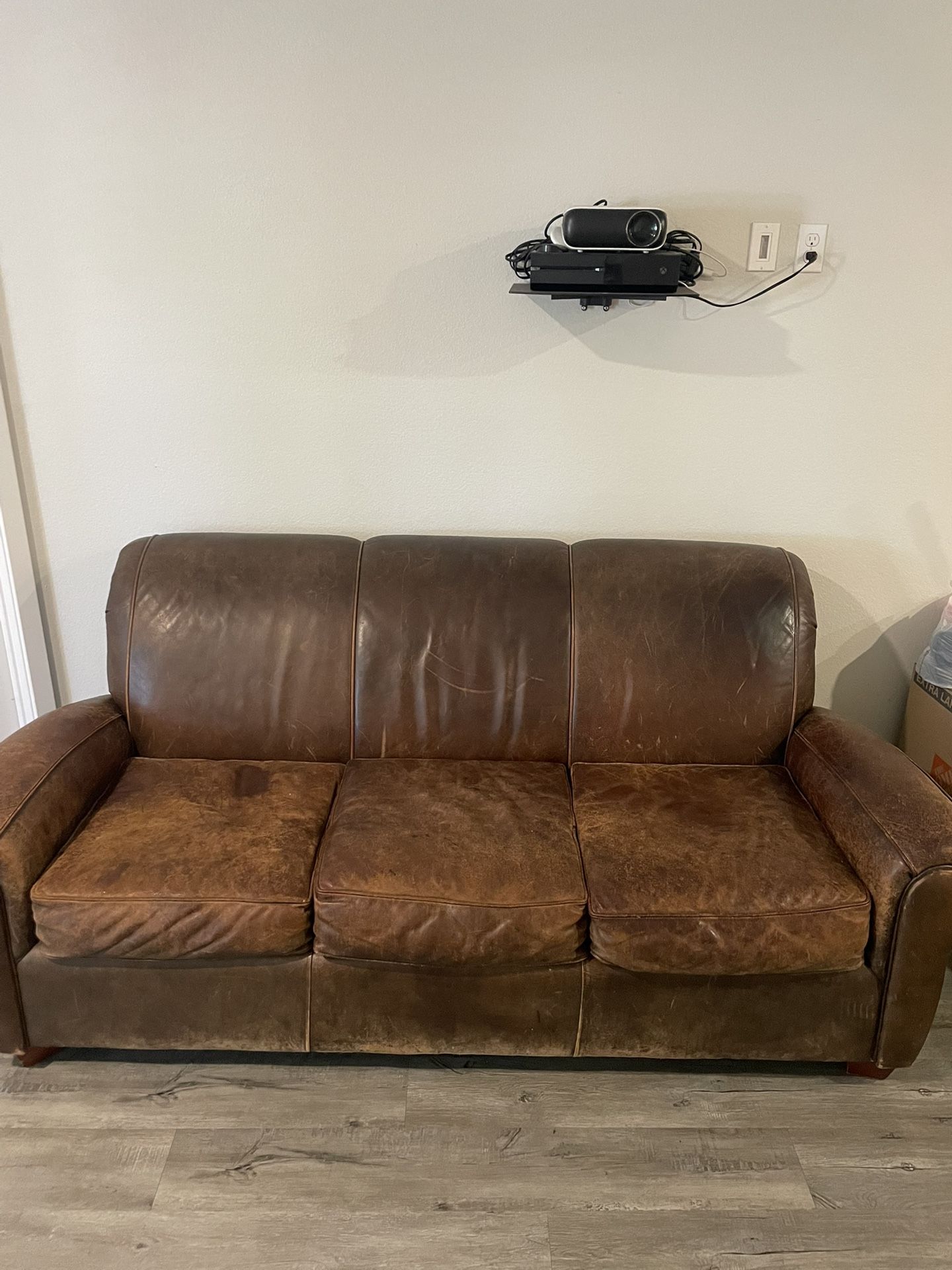 Brown Leather Couch