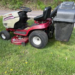 Riding Lawn Mower With Bagger
