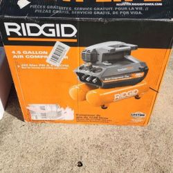 Ridgid corded electric 120V, 4.5 gallon, 200psi air compressor
