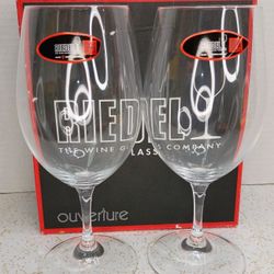Riedel Crystal Wine Glasses Set Overture Magnum Made in Germany #6408/90 Two Pack **New In Box**