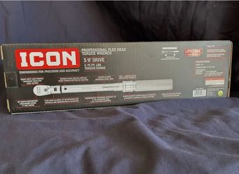ICON 3/8 in. Drive, 5 to 75 ft-lb Professional Flex-Head Click Torque