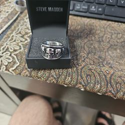 MEN'S STAINLESS STEEL SKULL RING SIZE 9.5