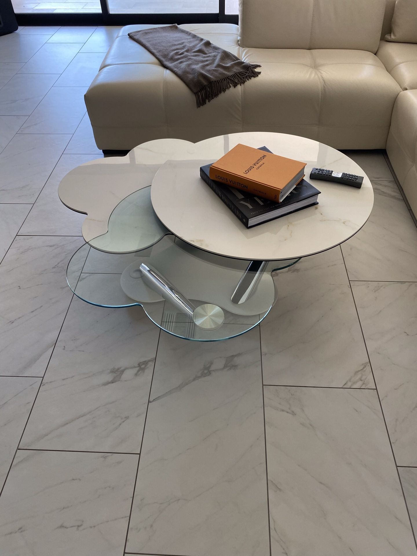 Natuzzi Italian Sectional And Coffee Table For Sale