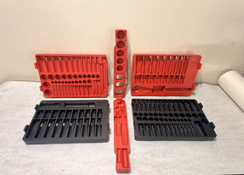 Milwaukee PACKOUT Socket Tray Set 48-22-9486T 48-22-9487T 1/4 3/8 1/2