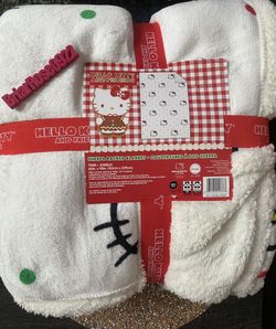 Christmas Hello Kitty Blanket Twin Size