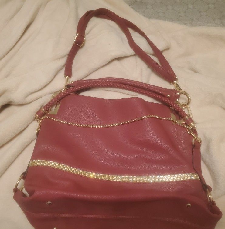 Large Burgundy Purse