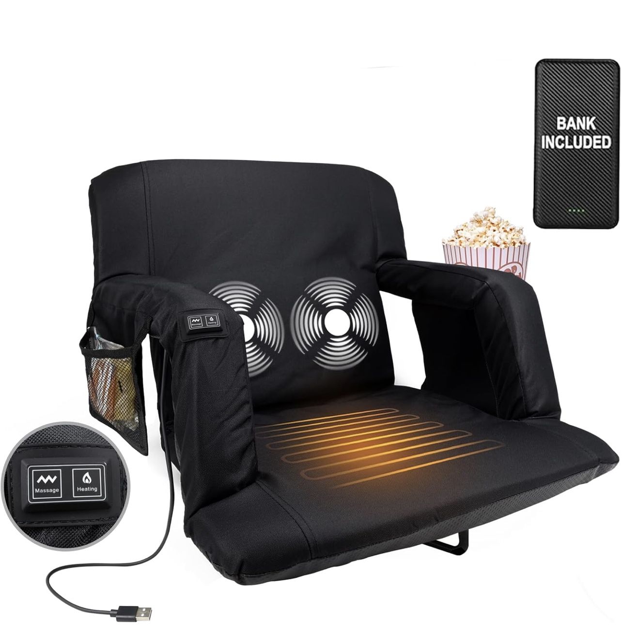 Heated Stadium Seats for Bleachers 21 Inch