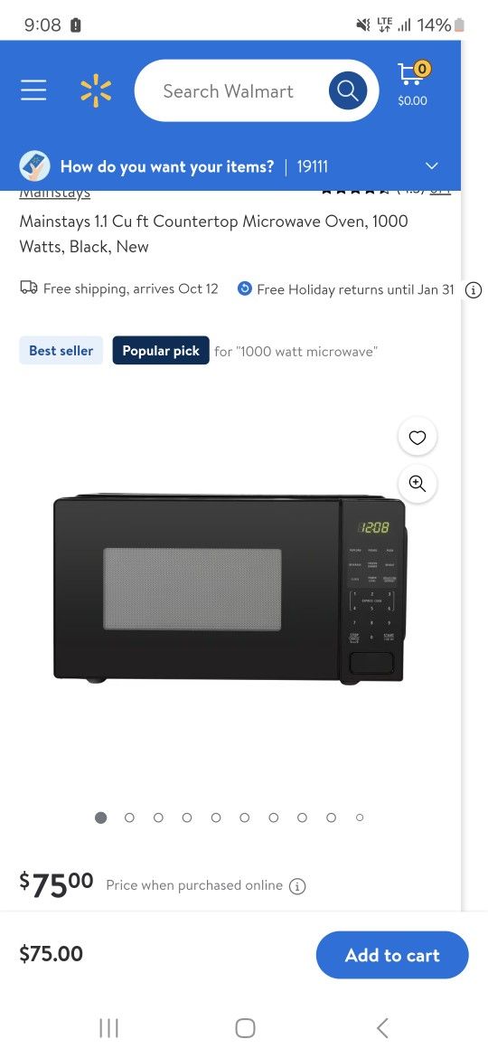 Microwave Oven 1,000 Watts Used. for Sale in Compton, CA OfferUp