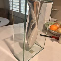 Z Gallery - Glass And Metal vase Pair 