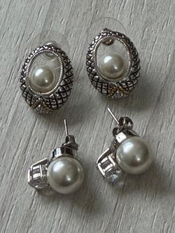 Aretes stainlend perlas diferentes modelos cada uno