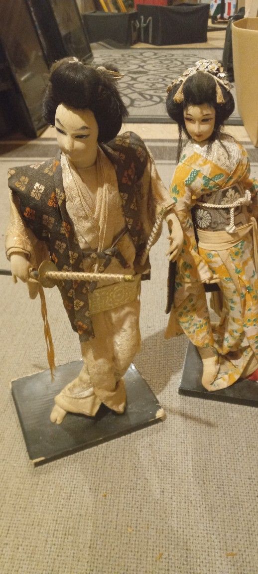 Vintage Japanese Dolls, Sayuri And Geisha