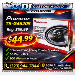 Pioneer G Series Car Speakers 1-Set 4x6" 2-Way Coaxial Speaker System 200 Watts TS-G4620S 🚨 Payment Options Available 🚨 No Credit Needed 🚨