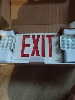 Led emergency exit sign/ light combo and red or green