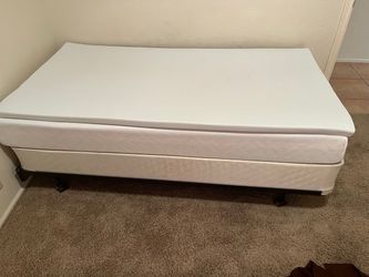 Twin Mattress with Box Spring and Frame