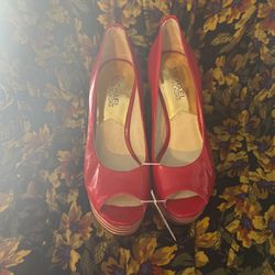Michael Kors Candy Apple Red Wedges