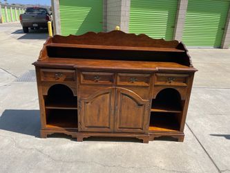 Vintage Hickory White Cabinet Dresser Hutch