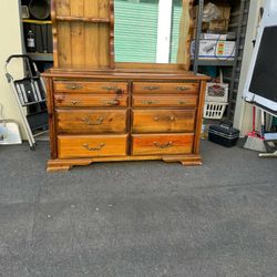 6 drawer solid pine dresser with mirror and shelves all offers  being  Accepted
