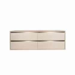 72” O&N Floating Vanity Double Wood and Silver