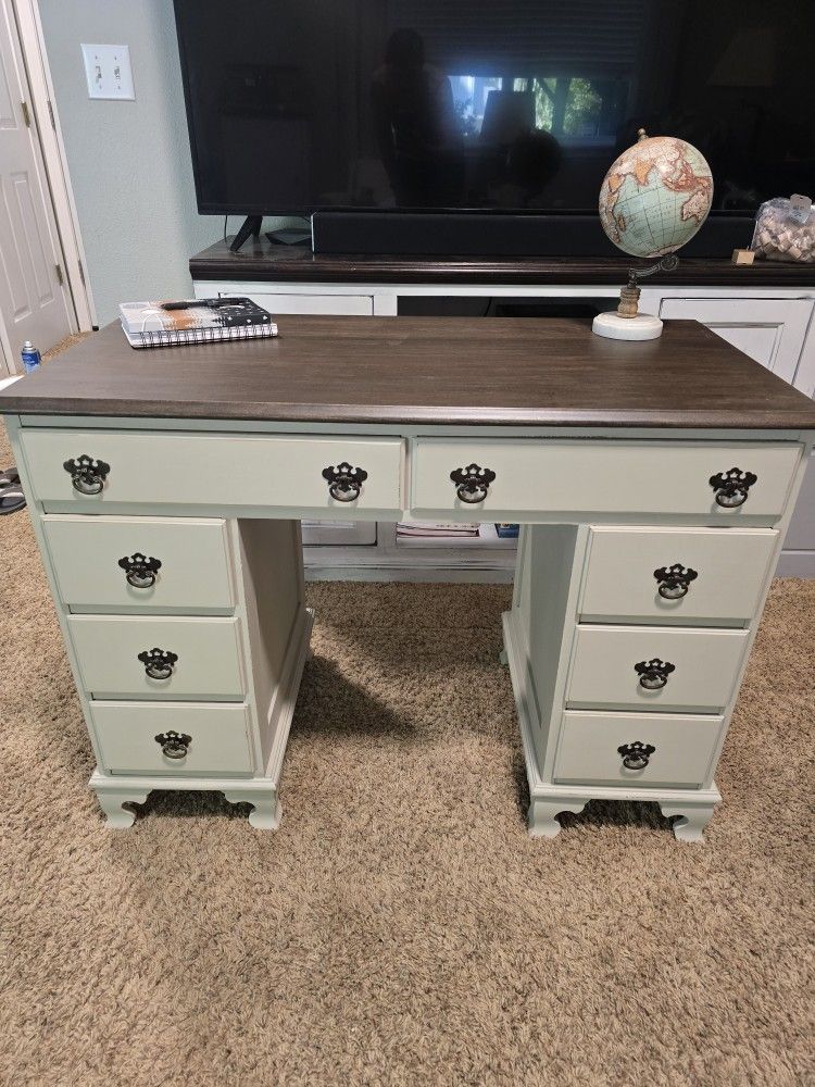 Refinished Desk 8 Drawer