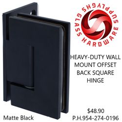 Heavy Duty Wall Mount Offset Back Square Hinge
