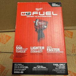 New Milwaukee M12 fuel 3/8 Stubby Impact Wrench (tool Only)