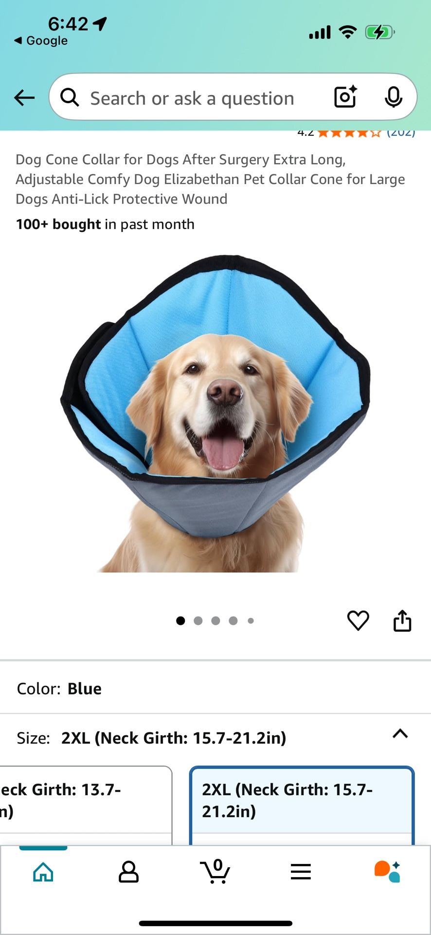 Ipetstation Dog Cone Collar For Dogs After Surgery Extra Long, Adjustable Comfy Dog Elizabethan Pet Collar Cone For Large Dogs Anti-Lick Protective Wo