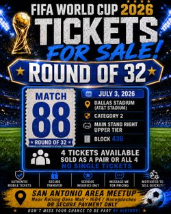 FIFA World Cup 2026 Dallas Tickets For Sale