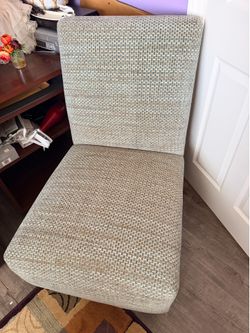 Upholstery grey chair with upholstery grey bench