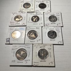 Lot of 10 Proof Washington Statehood and territorial quarters all in 2x2’s all different!!~(IVID#1500//OFRUP)