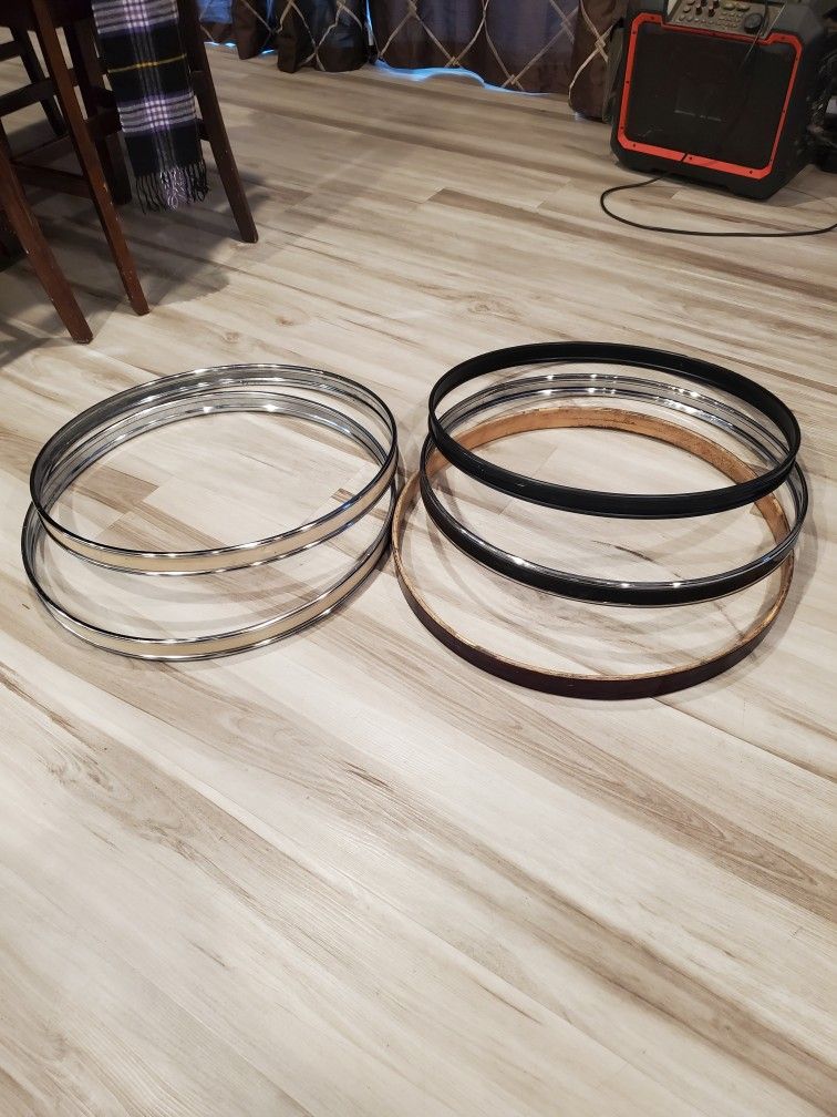 22" Bass Drum Hoops,  Rims. Priced Separately
