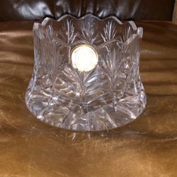Scalloped lead crystal bowl