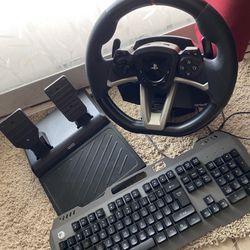 PS4/PS5/PC ;  Racing Wheel, Pedal, Keyboard