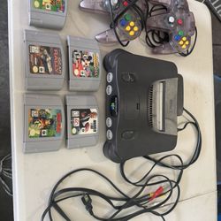 Nintendo 64 With Games And Controller 
