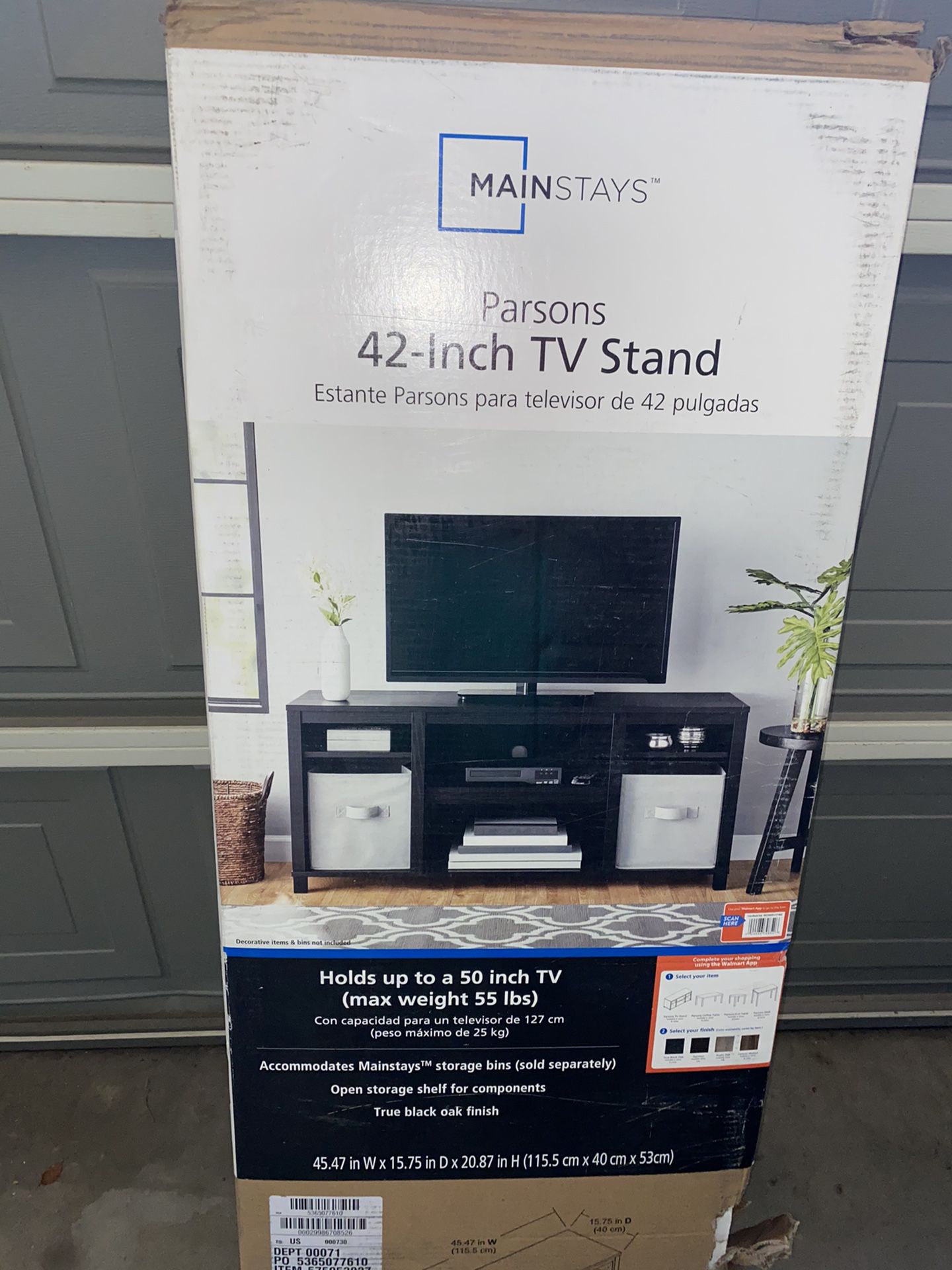 42 Inch TV Stand ( Holds up to 50 inch tv) -Black