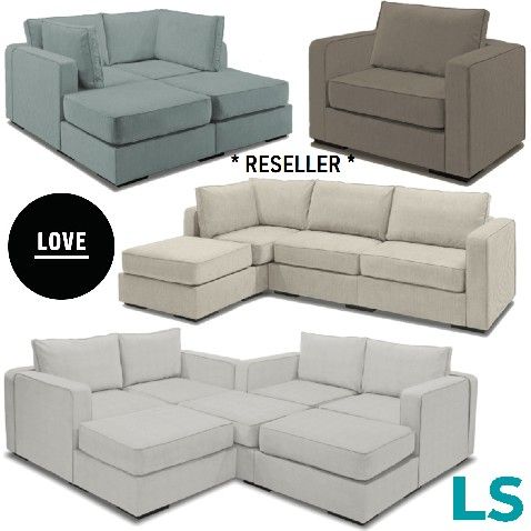 Lovesac Sactional Couch Bases & Sides - Lovesoft, Storage, Covers