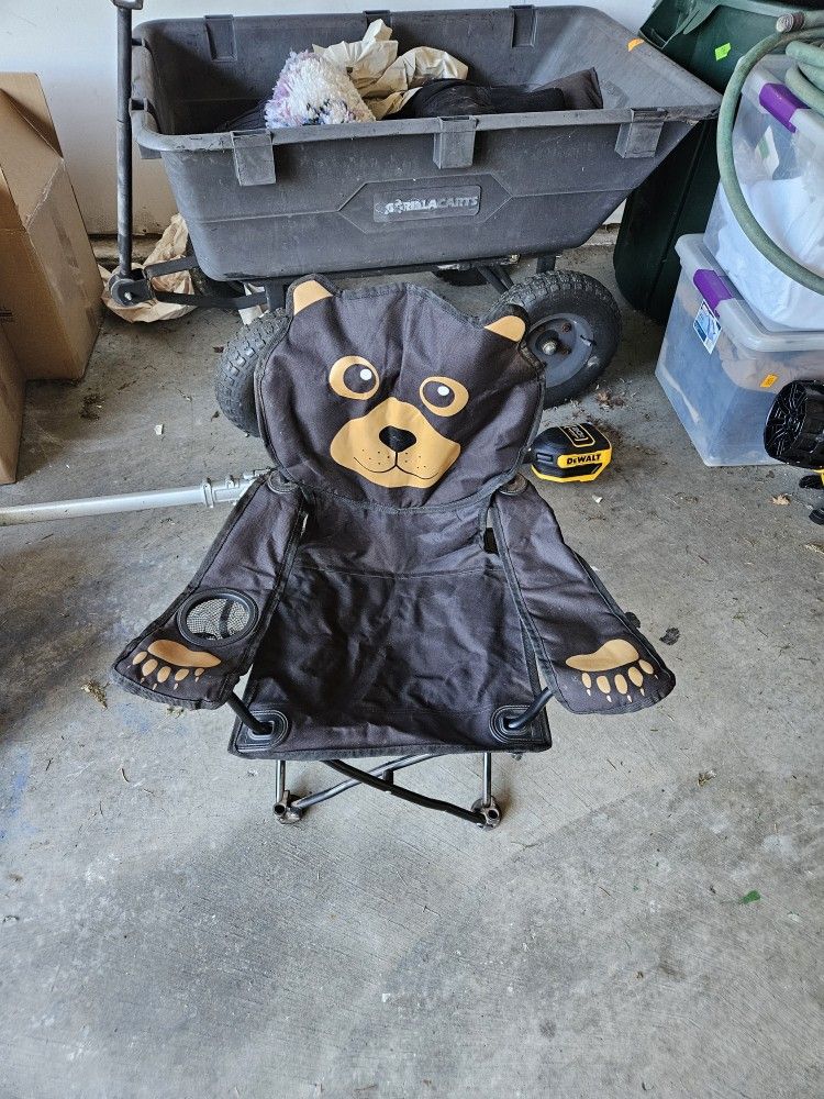Kid Camping Chair. Teddy Bear