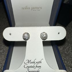 Sofia James Sterling  Silver Swarovski Crystal Studs 