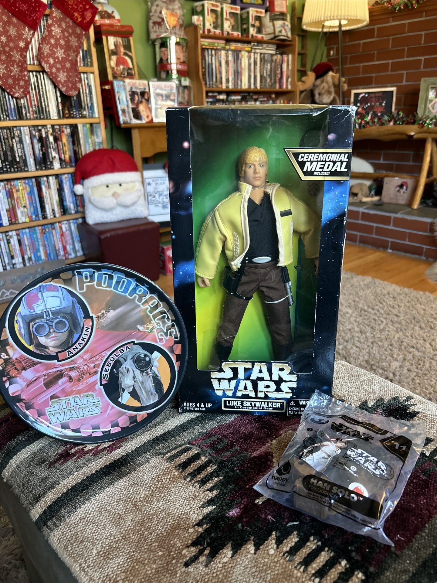 Vintage Luke Skywalker Collectable With Plate And Toy