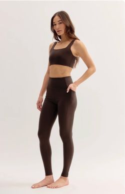 Girlfriend Collective Compressive Pocket Legging in Umber 28” Size Small New with tags