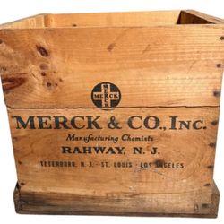 Vintage Merck & Co. Wooden Shipping Crate