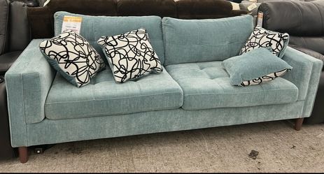 Blue accent sofa
