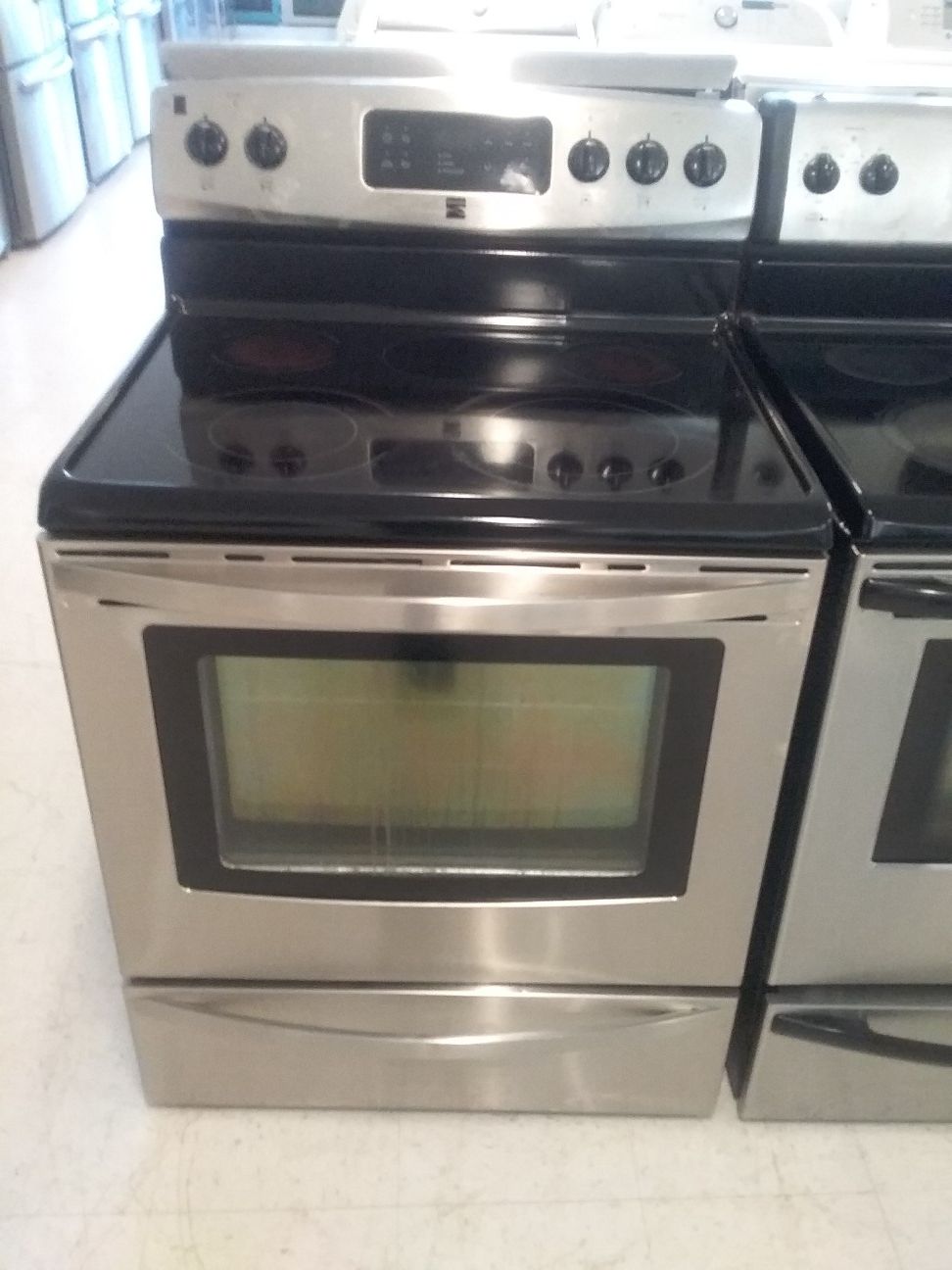 Kenmore elctric stove stainless steel used good condition 90days warranty