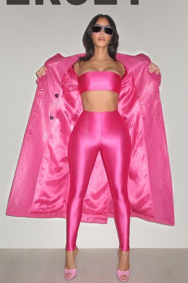 Skims Shine Jersey Leggings Hot Pink-Medium NWT