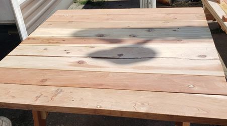 4ft square picnic table with 4 benches special price