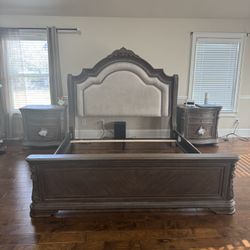 Ashley Signature King Bedroom Set – Bed, Mirror  & Dresser, Chest, 2 Nightstands Set w/ Charging