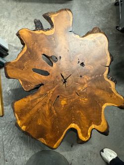 Live Edge Wood Slab Coffee Table